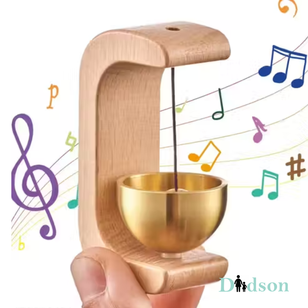 Handcrafted Wooden Door Bell with Brass – Elegant Home Décor & Soothing Sound