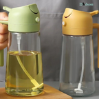 Oil Sprayer & Dispenser Bottle 2-in-1 Premium Glass– 500ML Food-Grade Oil Container for Air Fryer, Salad, BBQ & Cooking