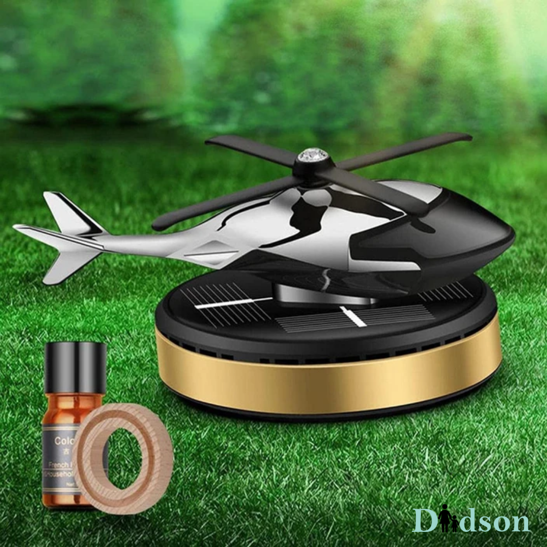 Helicopter Alloy Solar Car Air Perfume - Freshener for Car Interior