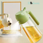 Oil Sprayer & Dispenser Bottle 2-in-1 Premium Glass– 500ML Food-Grade Oil Container for Air Fryer, Salad, BBQ & Cooking