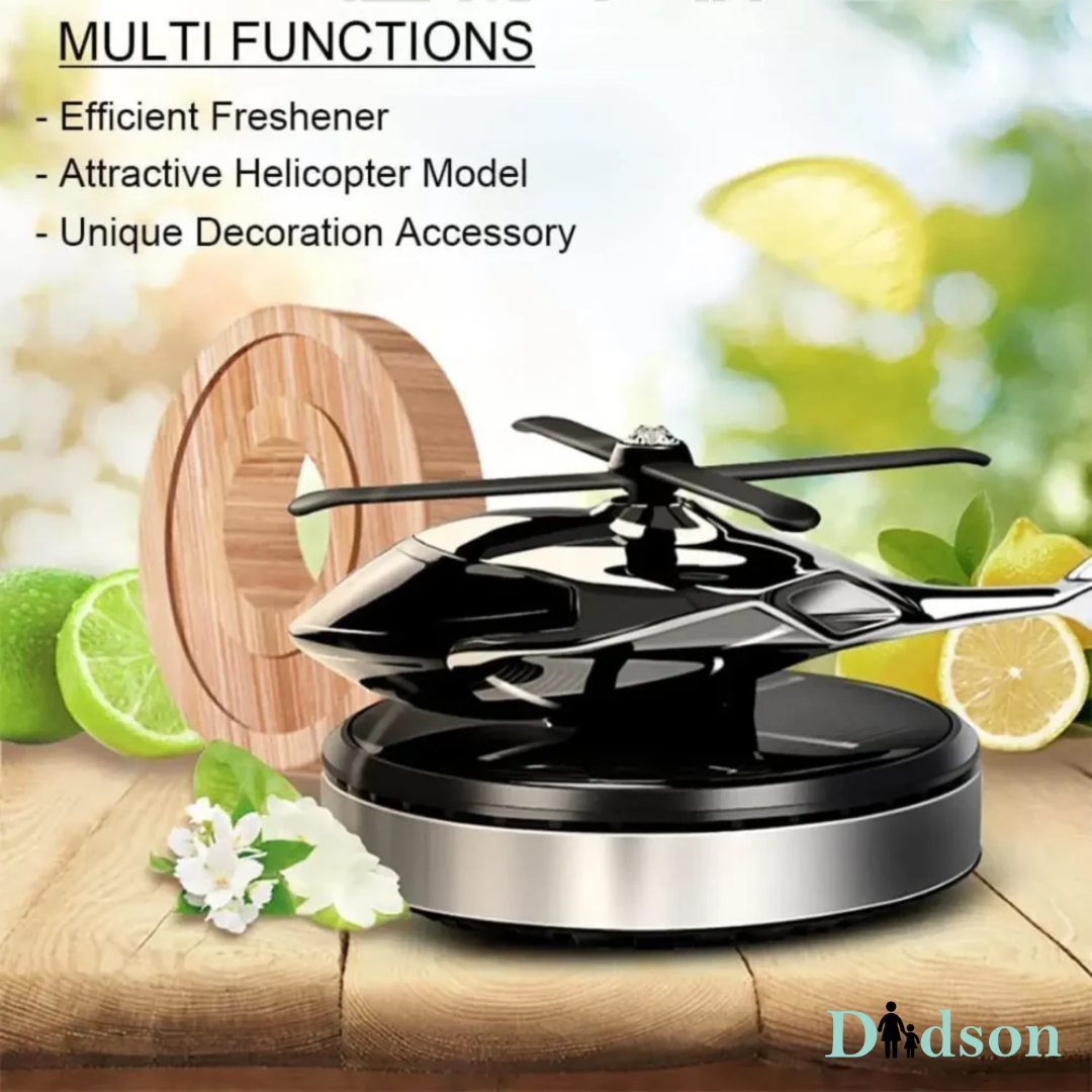 Helicopter Alloy Solar Car Air Perfume - Freshener for Car Interior