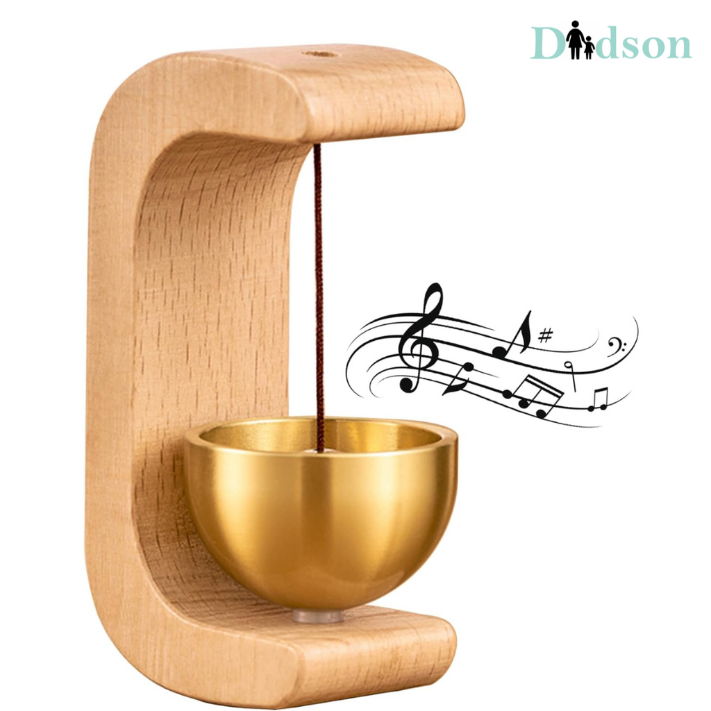 Handcrafted Wooden Door Bell with Brass – Elegant Home Décor & Soothing Sound