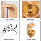 Handcrafted Wooden Door Bell with Brass – Elegant Home Décor & Soothing Sound