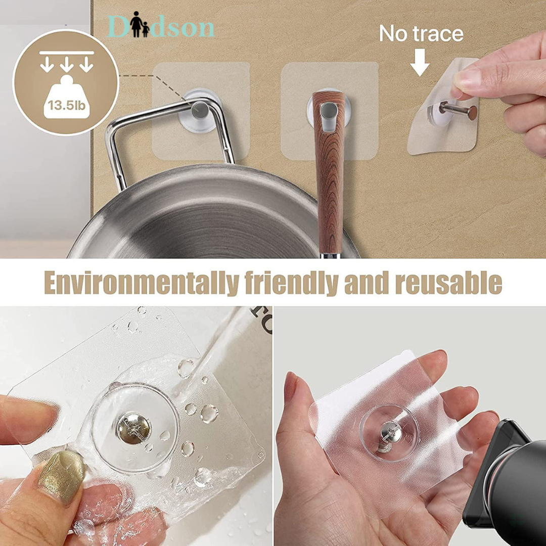 Self-Adhesive Wall Hook – Stainless Steel Multipurpose Hook (No Drilling Required)We offer 100% guarantee. If you want true quality, choose us