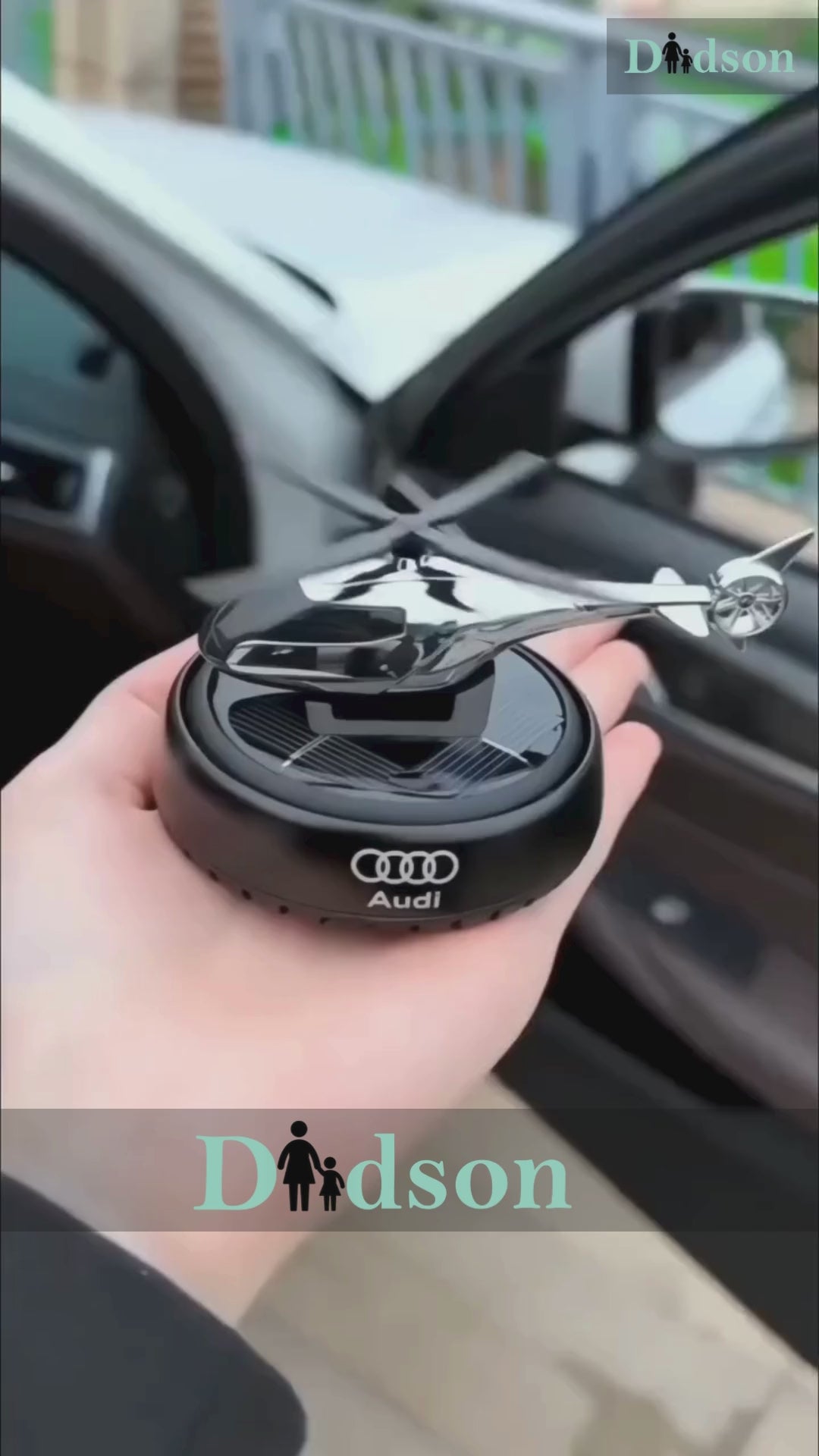 Helicopter Alloy Solar Car Air Perfume - Freshener for Car Interior
